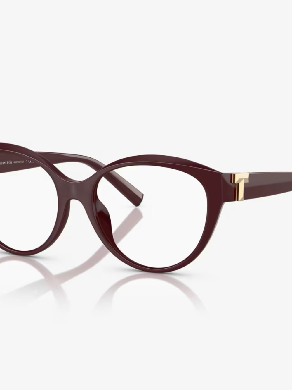 Tiffany & Co. Womenโs Wine Burgundy Cat-Eye $425 Retail~My Price$250